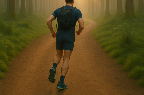 trail runner on a single track trail discovering how to overcome the fear of running alone